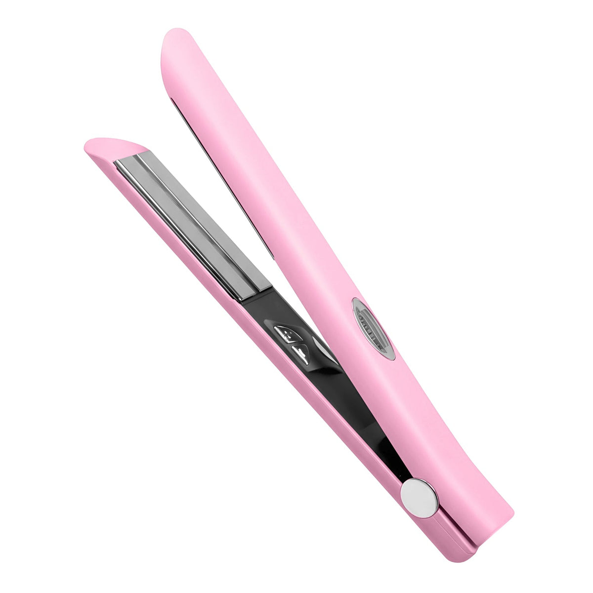 Pretty Pink 1-inch infrared flat iron with floating rose gold titanium plates
