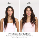 2 inch Blow Out Brush infographic Nude Pink before after