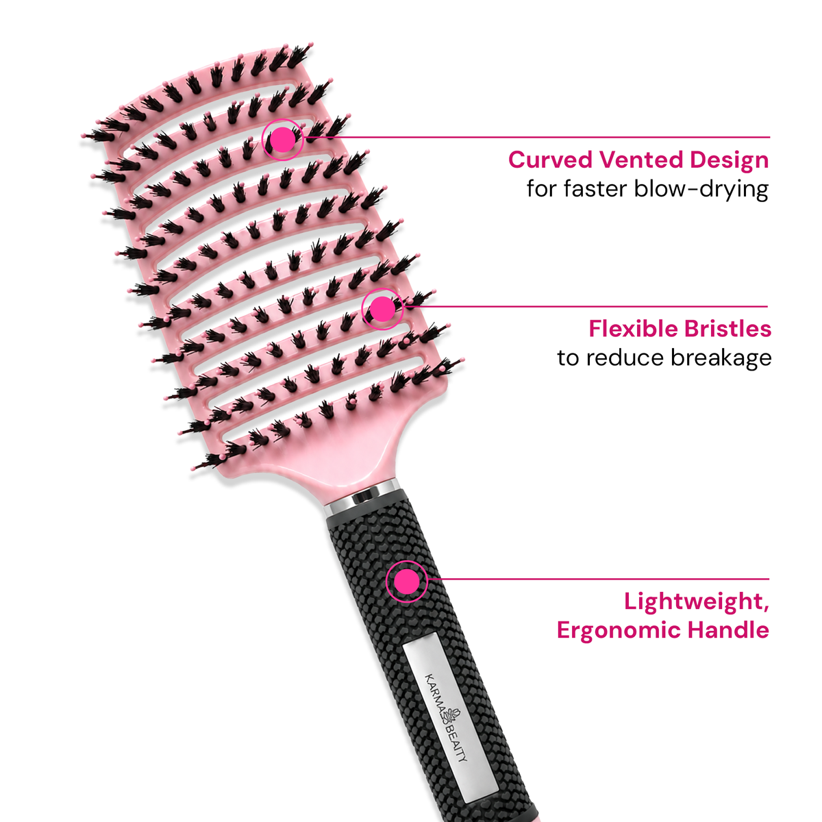 Vented & Curved Detangle Brush – view 3