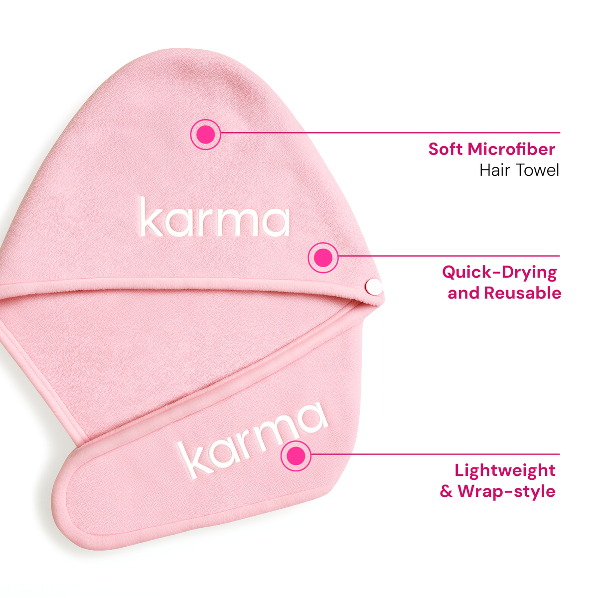 Glow Down Microfiber Hair Towel – view 3