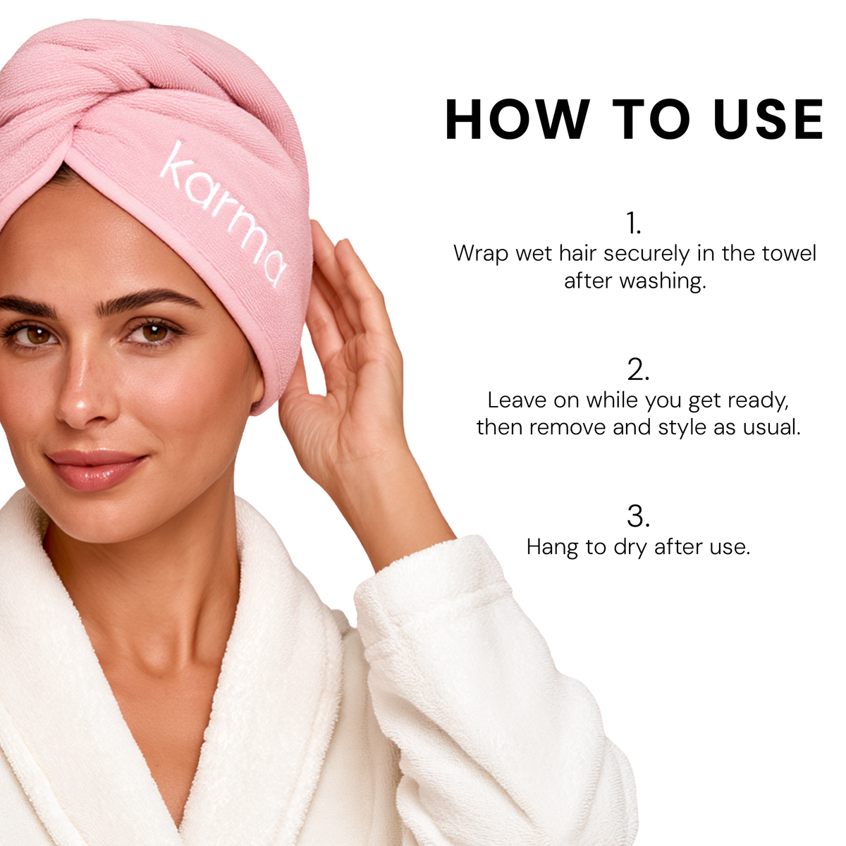 Glow Down Microfiber Hair Towel – view 5