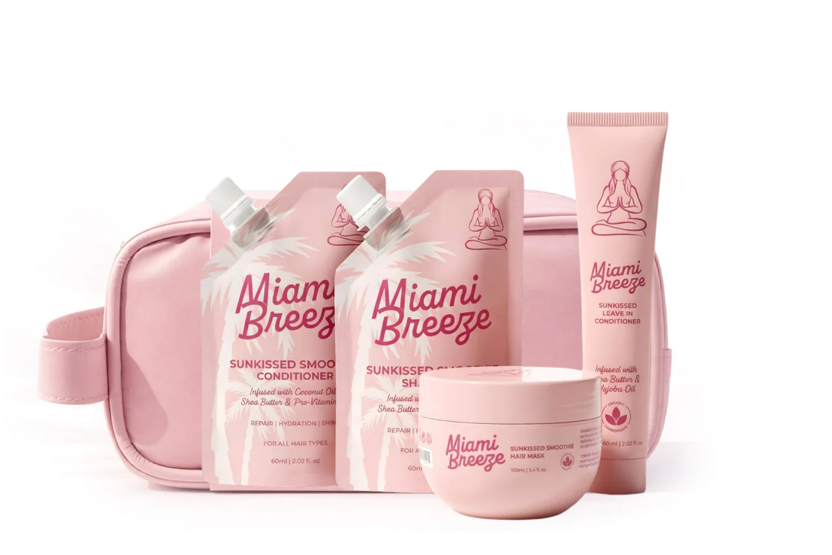 Miami Breeze Hydrating Hair Care Kit with Keratin & Argan – Karma Miami Breeze Hydrating Hair Care Kit with Keratin & Argan – Karma